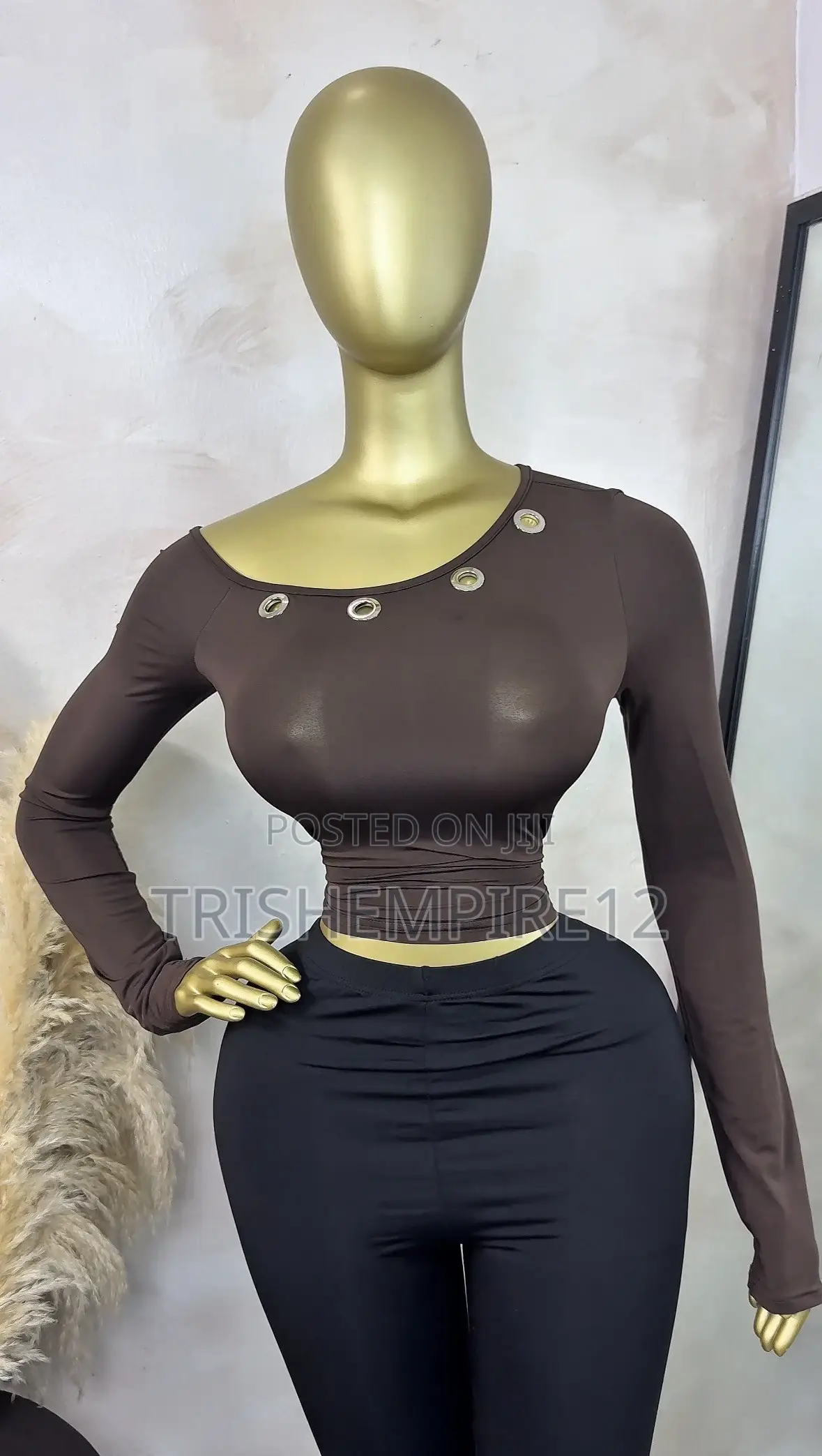 Off-Shoulder Eyelet Crop Top