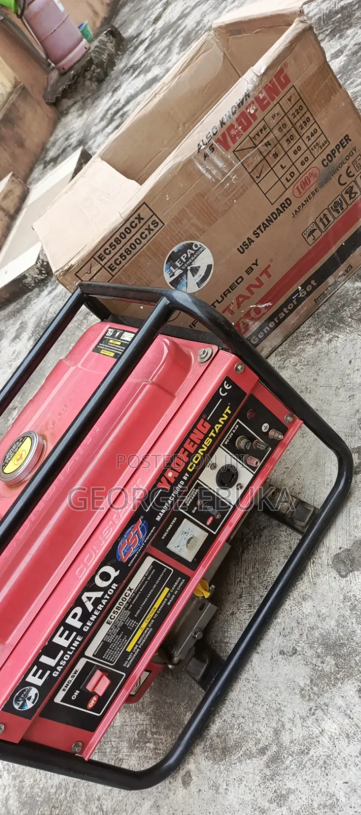 Elepaq Constant EC5800CX 3.5KVA Generator – 100% Copper.