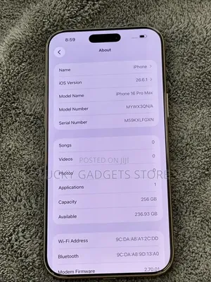 Apple iPhone 16 Pro Max 256 GB Silver