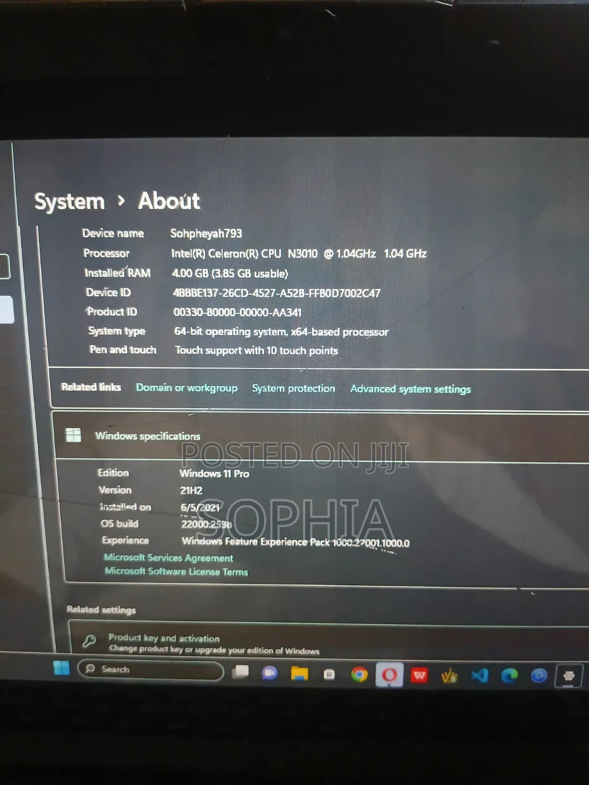 Laptop Microsoft 4GB Intel Celeron SSD 128GB