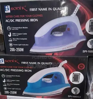 SONIK 250W AC/DC Inverter-Friendly Solar Dry Pressing Iron