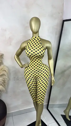 Polka Dot Halter Neck Backless Jumpsuit