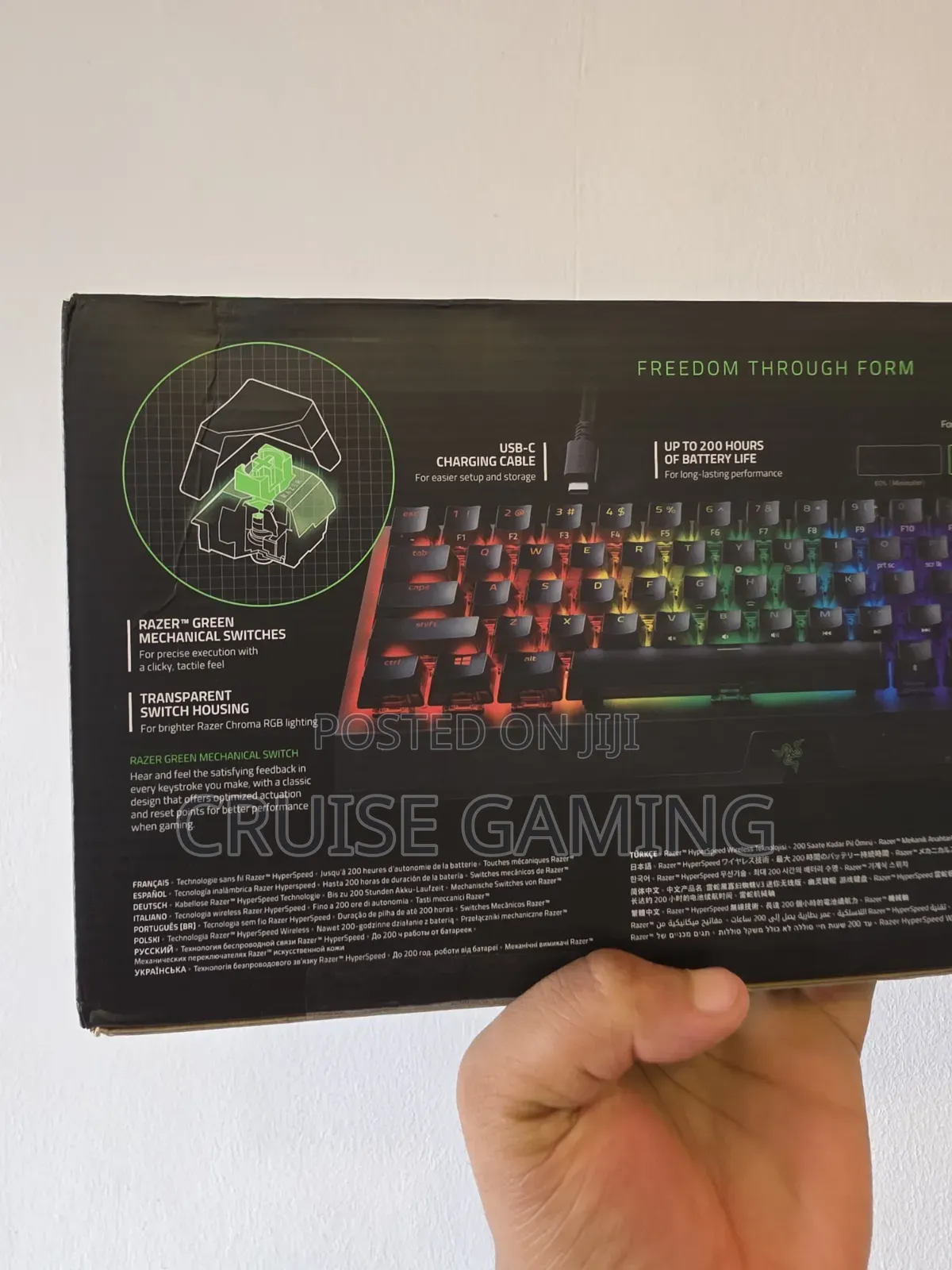 Razer Blackwidow V3 Mini Special Phantom Wireless RGB Gaming Keyboard
