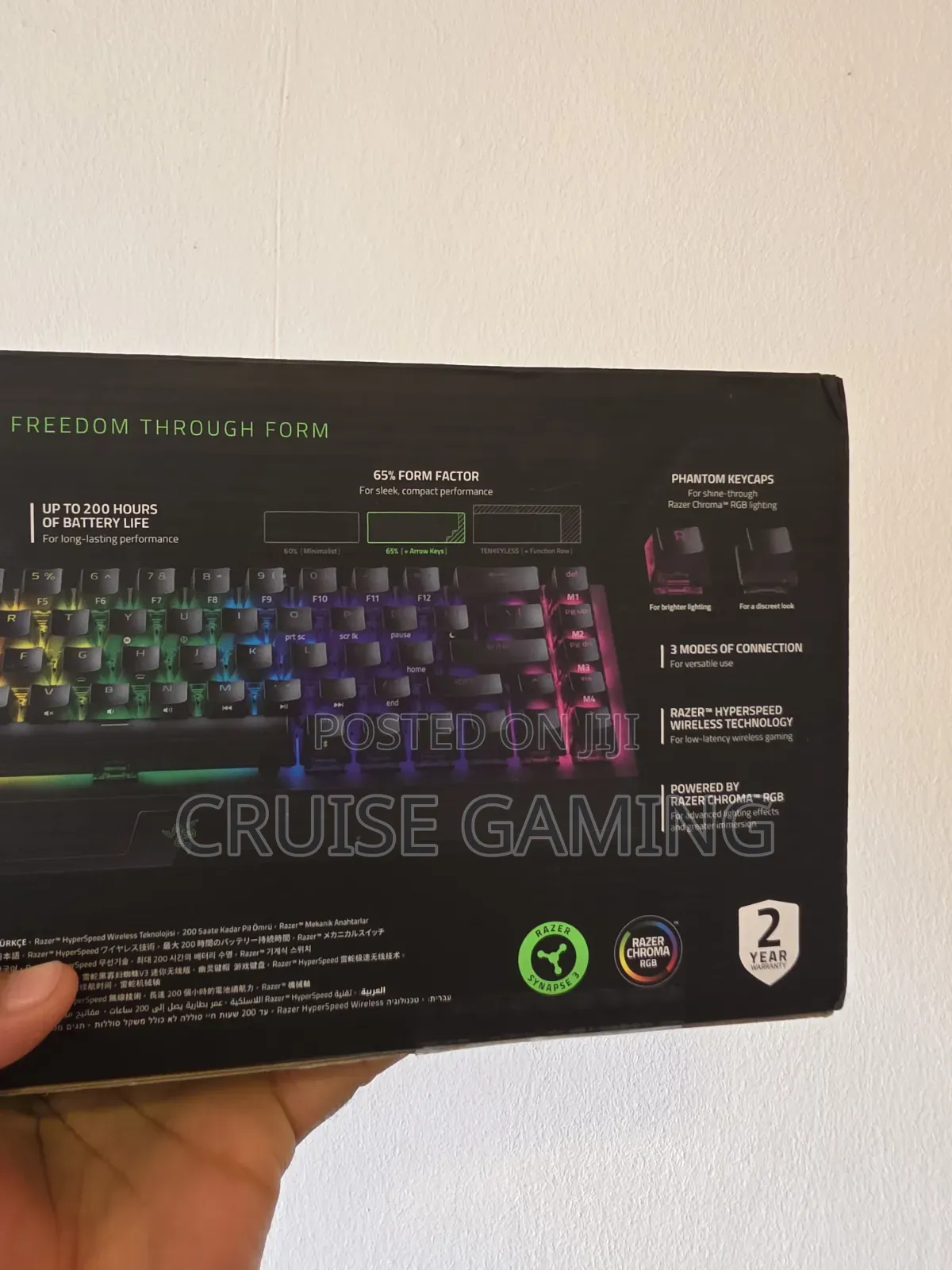 Razer Blackwidow V3 Mini Special Phantom Wireless RGB Gaming Keyboard