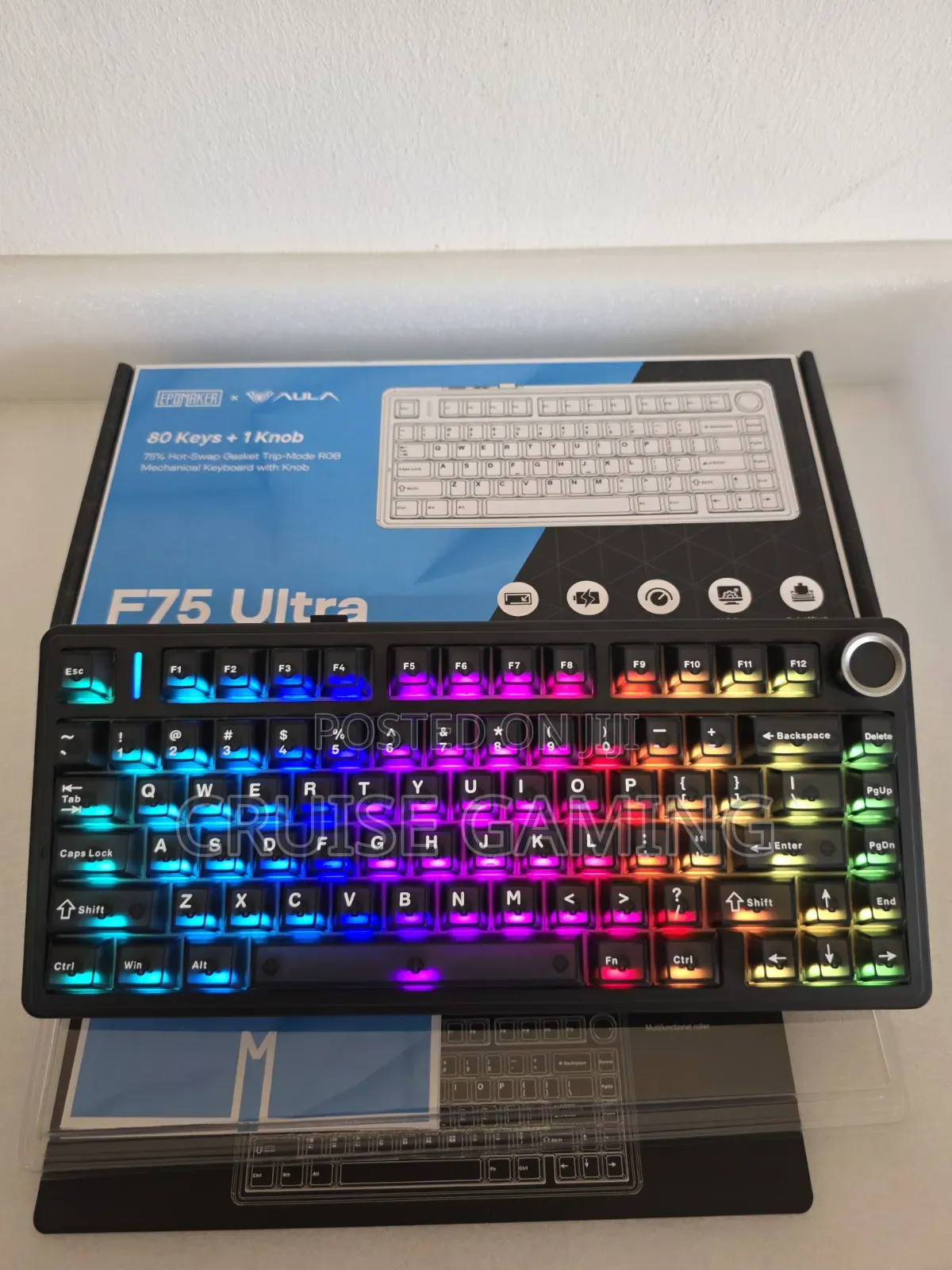 Aula F75 Ultra 2026 Wireless Mechanical Gaming Keyboard Big Battery