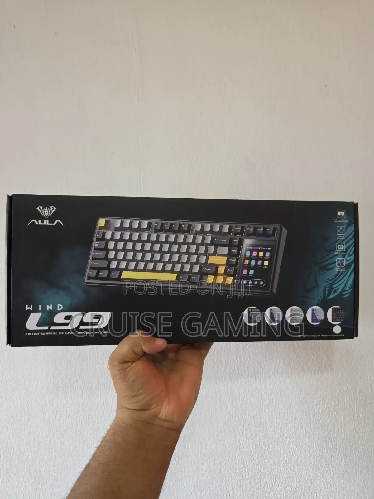 Aula L99 4" Smart Touchscreen 2026 Wireless Mechanical Gaming Keyboard