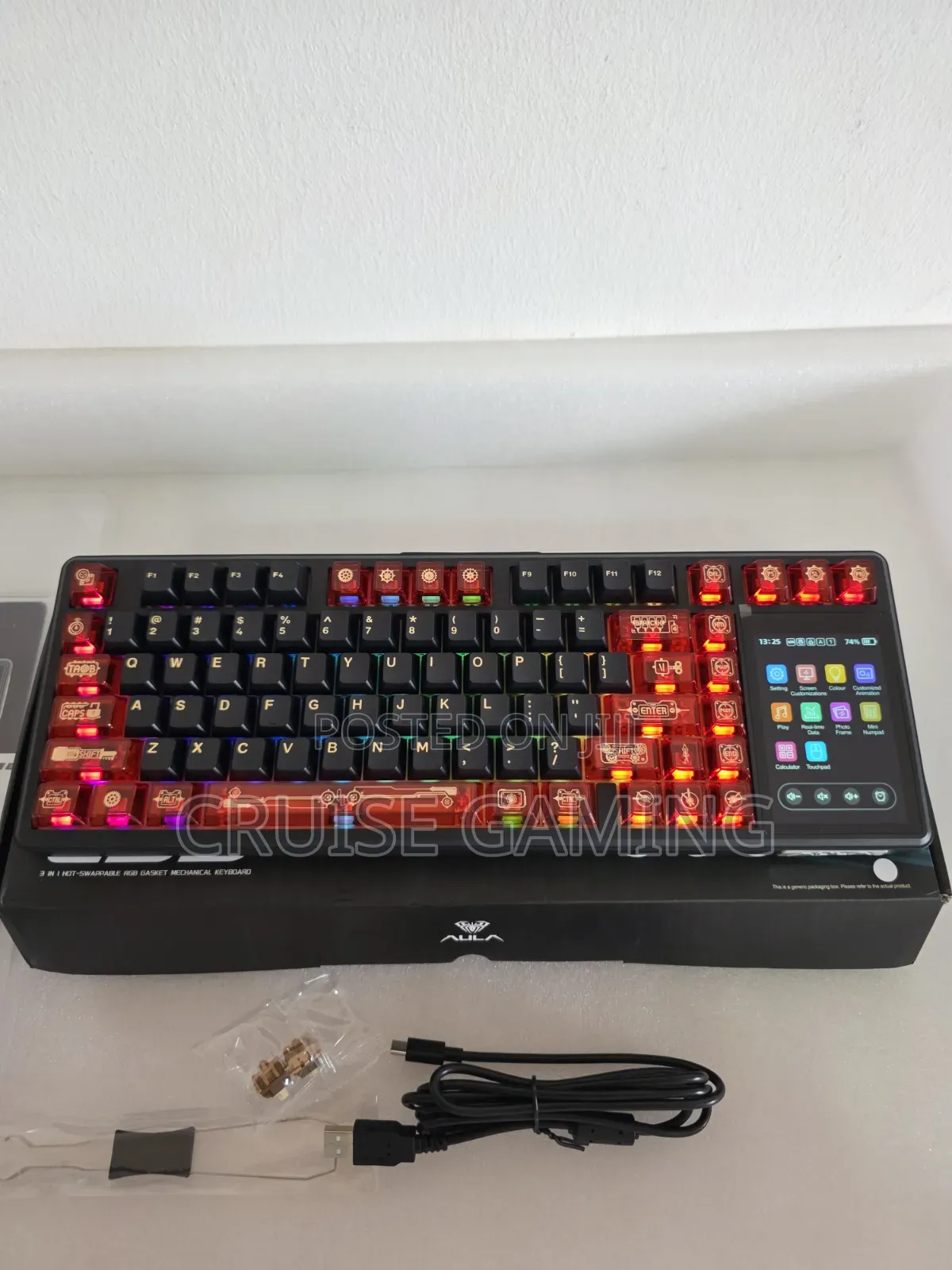 Aula L99 4" Smart Touchscreen 2026 Wireless Mechanical Gaming Keyboard