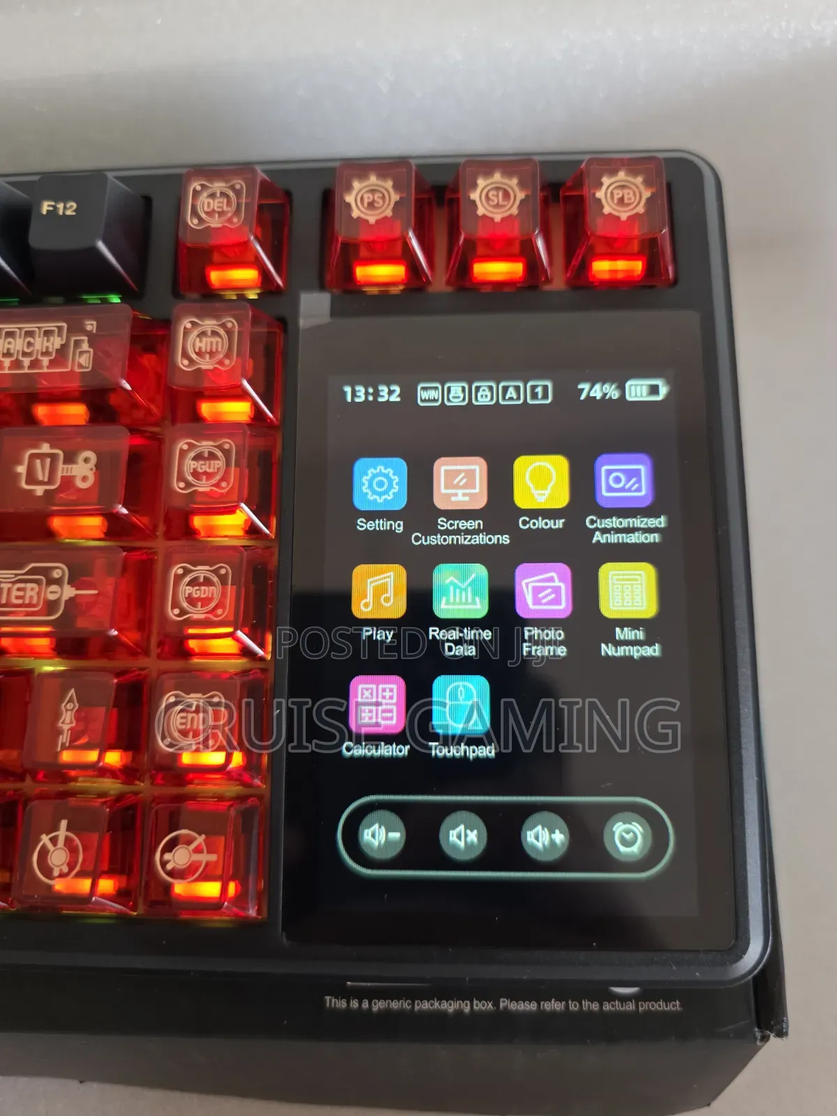 Aula L99 4" Smart Touchscreen 2026 Wireless Mechanical Gaming Keyboard