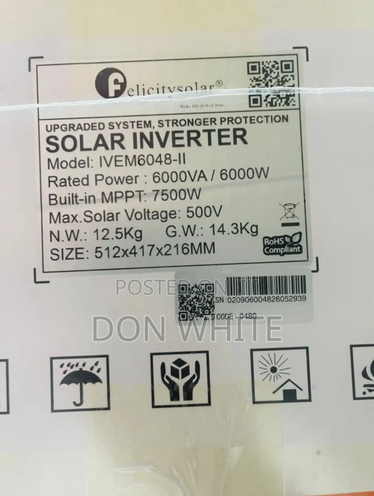 Felicity Hybrid Inverter 6kva 48v