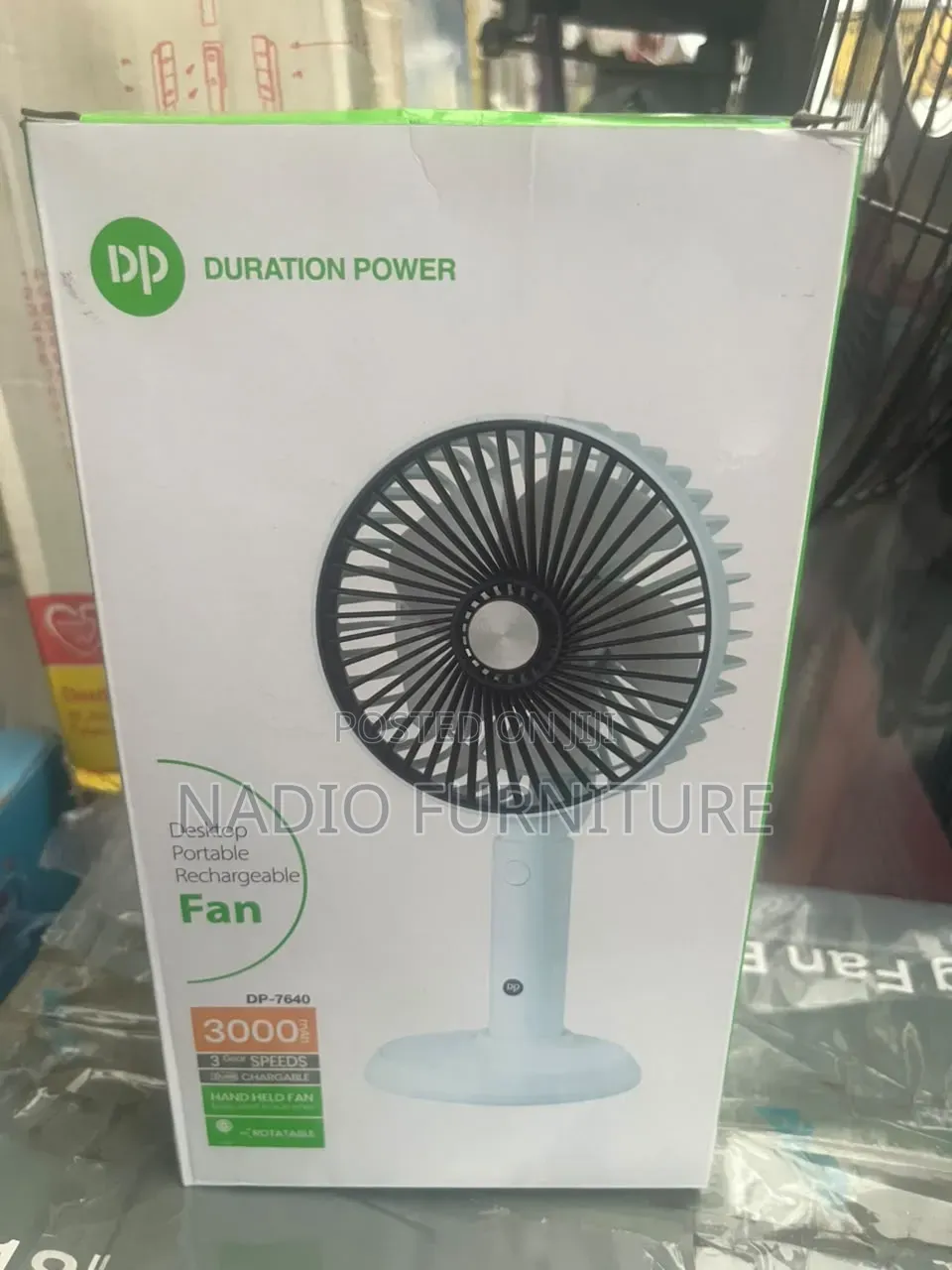 3000mah Rechargeable Fan