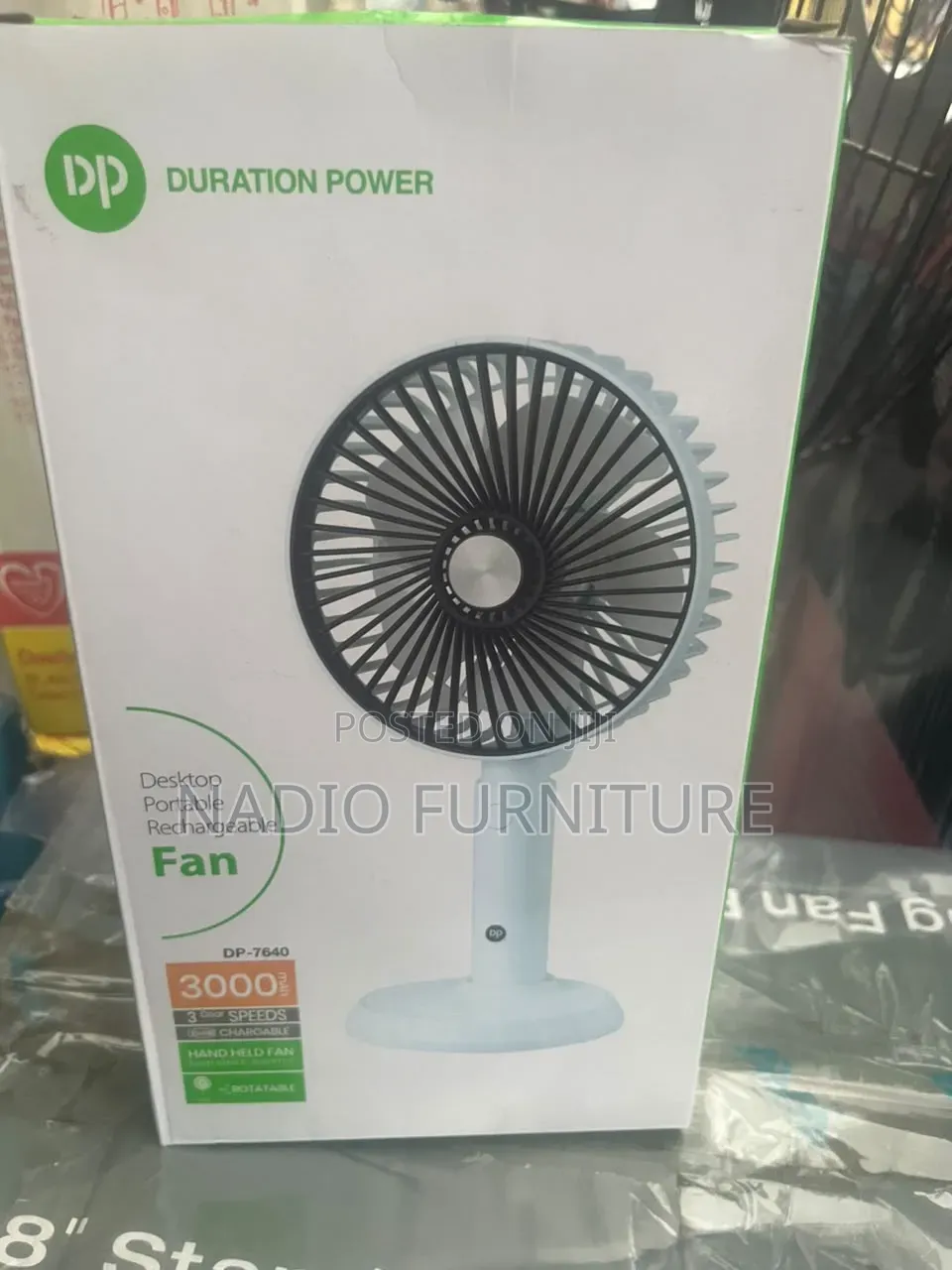 3000mah Rechargeable Fan