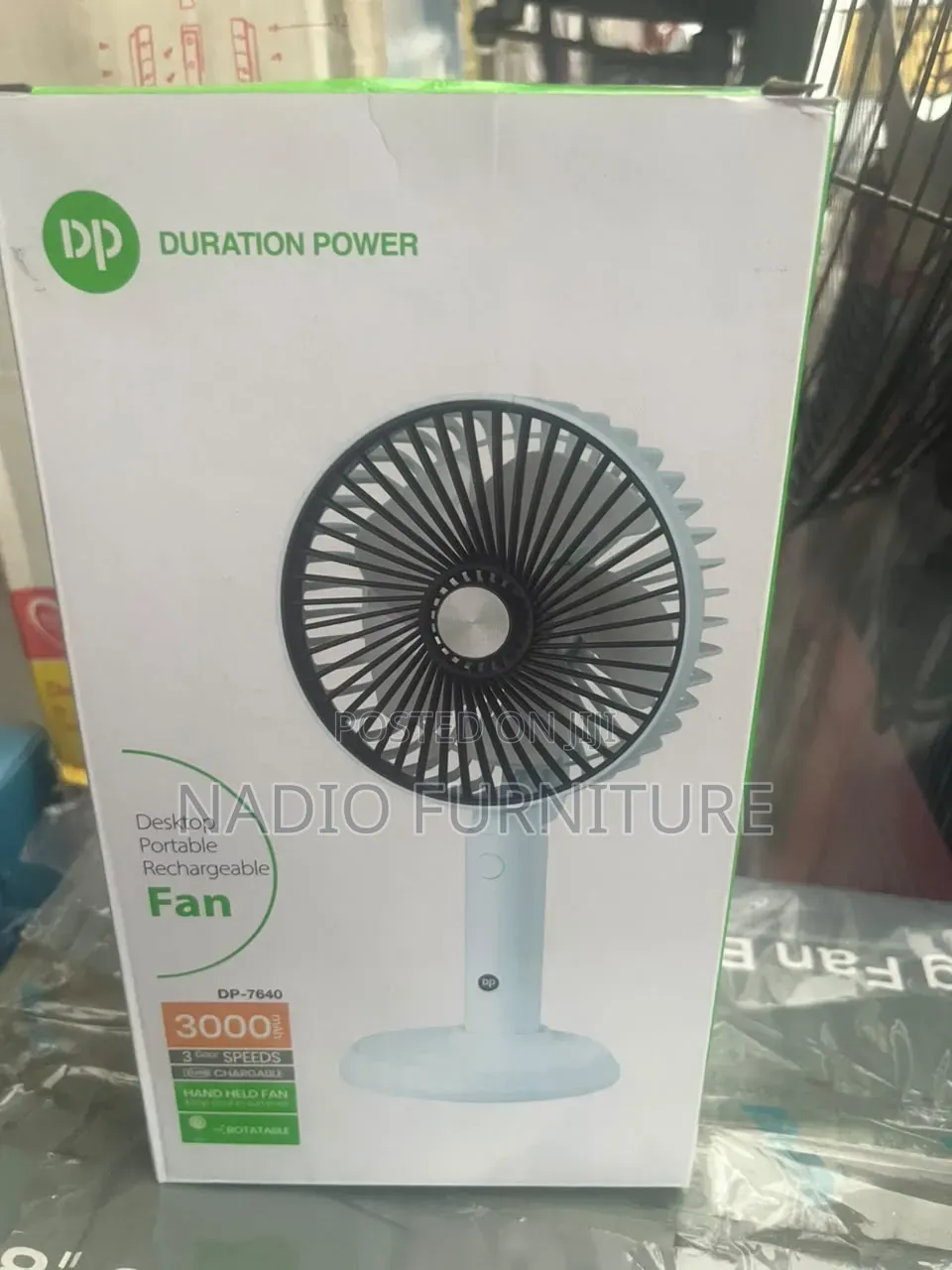 3000mah Rechargeable Fan