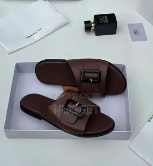 Brown Leather Palm Slipers Balenciaga