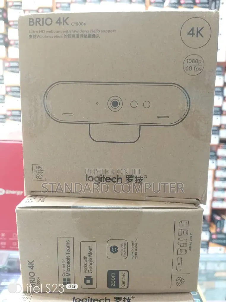 Brio Logitech Webcam With Ultra Hd Video HDR