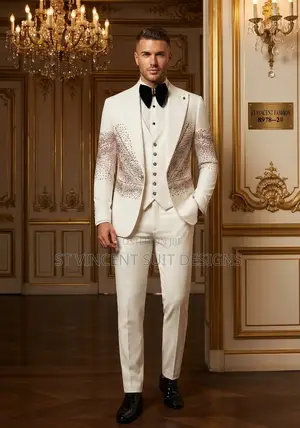 Luxury Stone White Suit