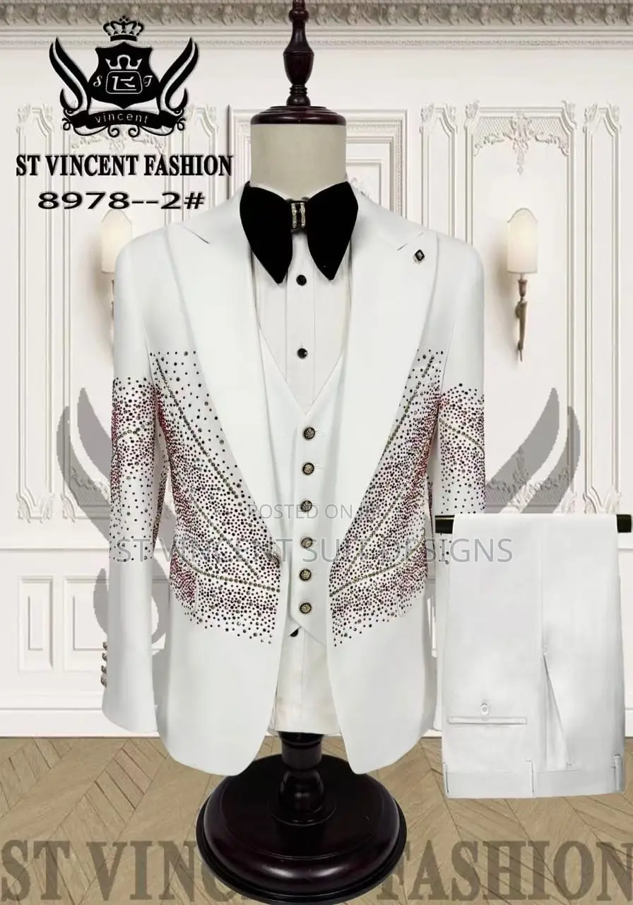 Luxury Stone White Suit