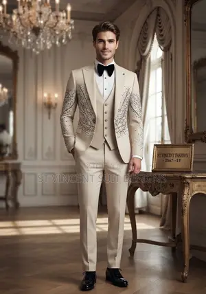 Luxury Tan Stone Suit
