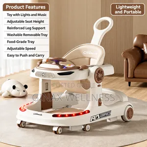Luxury Baby Walker With Food Tray, Lights, Music, Footpads and Handle