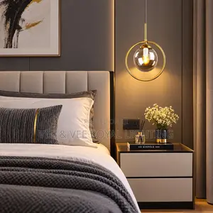 Modern Gold Ring Pendant Light - For Bedroom, Hotels, Balcony, Walkway