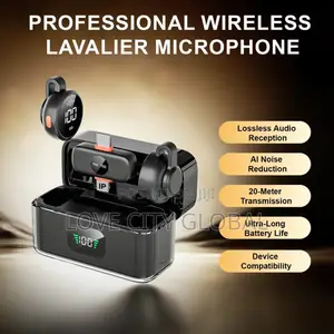 QY30 Wireless Lavalier ANC Microphone 2-Mic Set Wit Charging Case Hifi