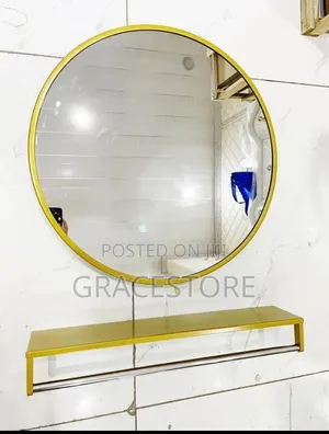 Gold Mirror With Shelf