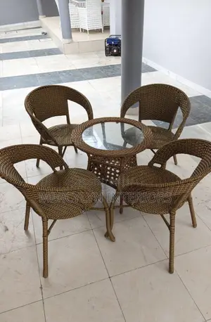 4 Seater Rattan Outdoor Dining