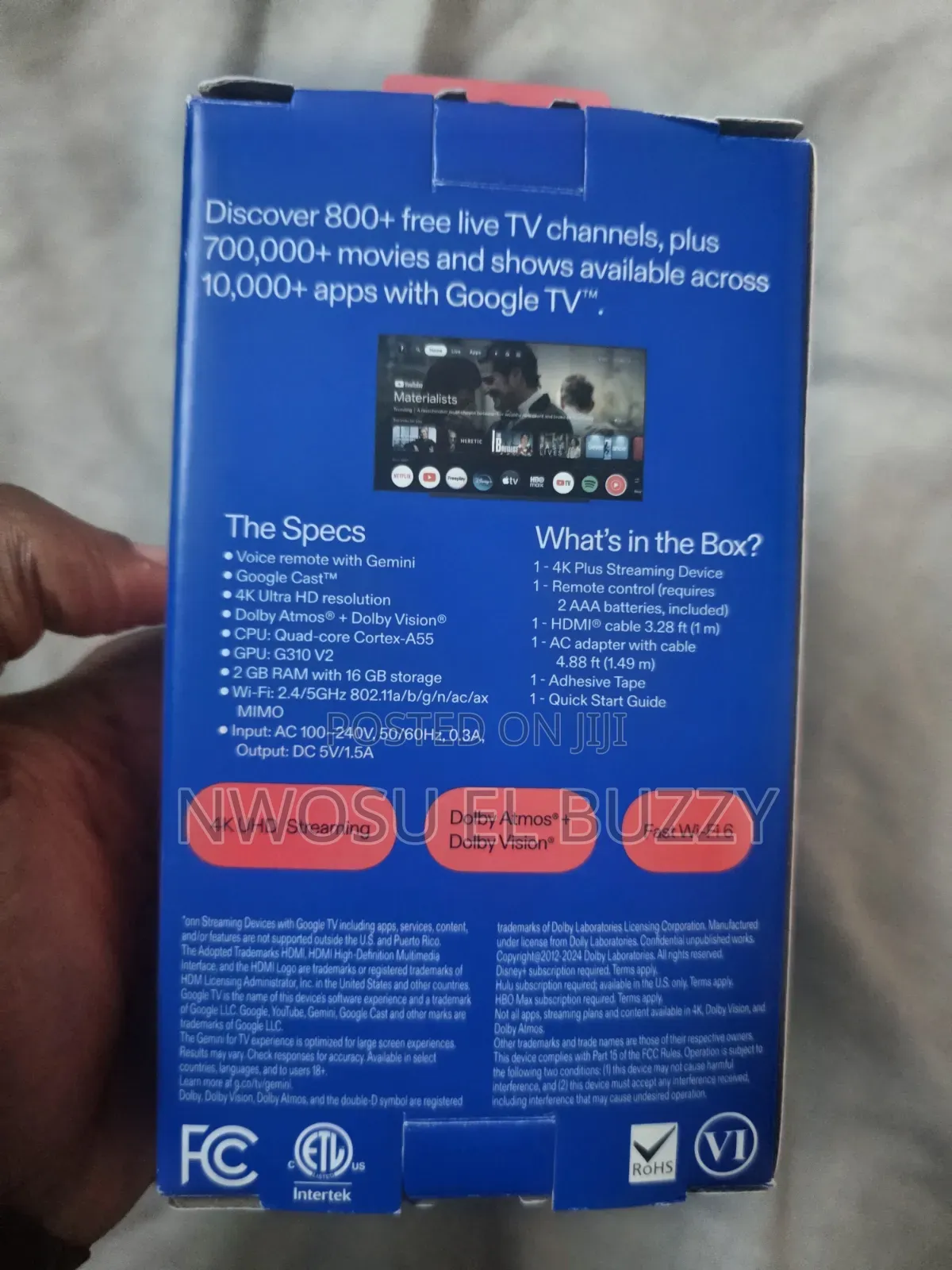 Onn 4K Plus Streaming Device TV Smart Box