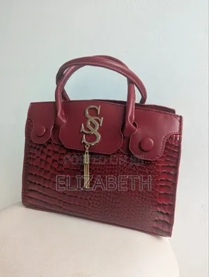 Brand New Classy Croc-Embossed Structured Handbag