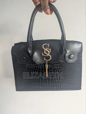 Brand New Classy Croc-Embossed Structured Handbag