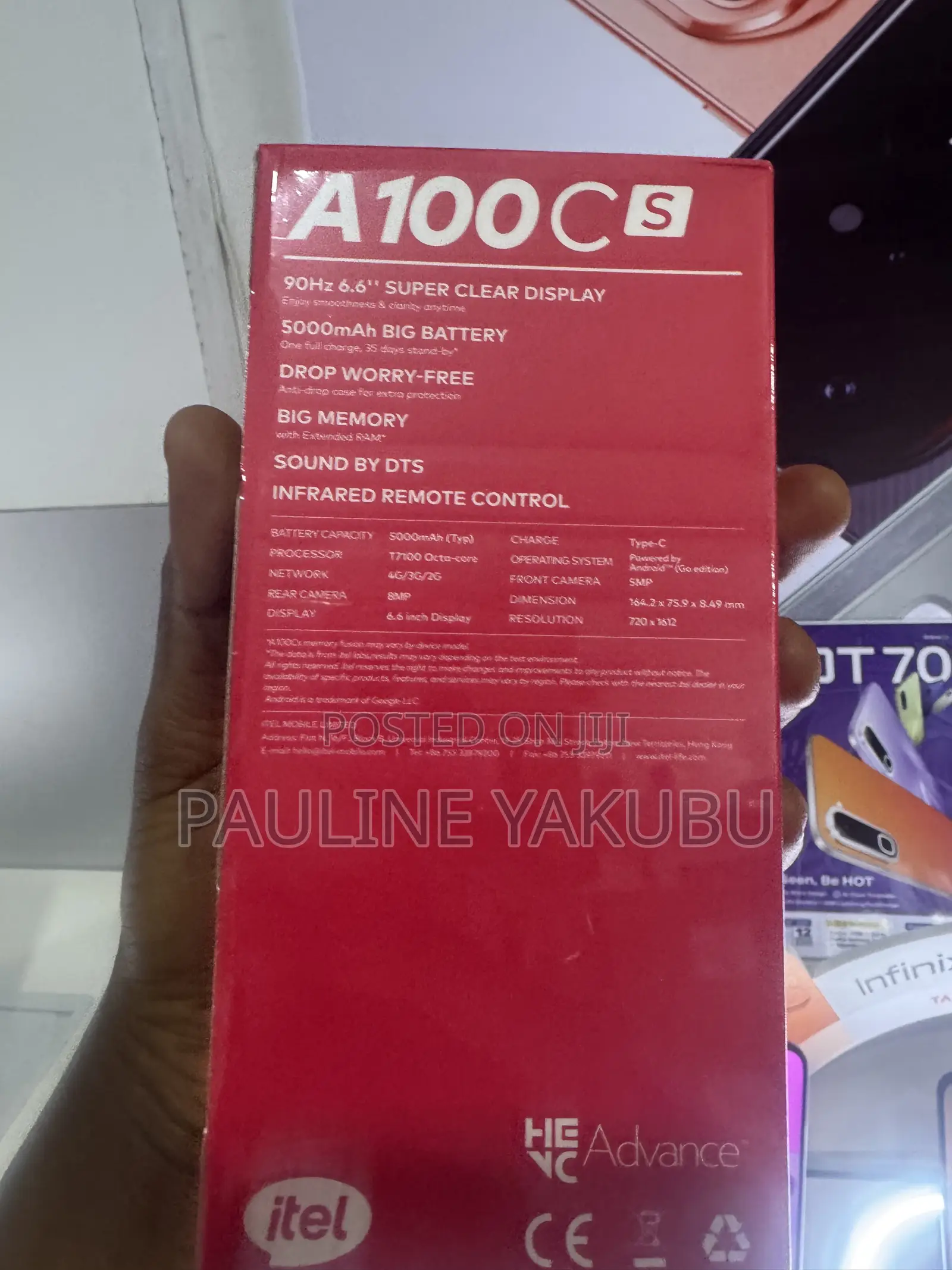 New Itel A100C 64 GB Black