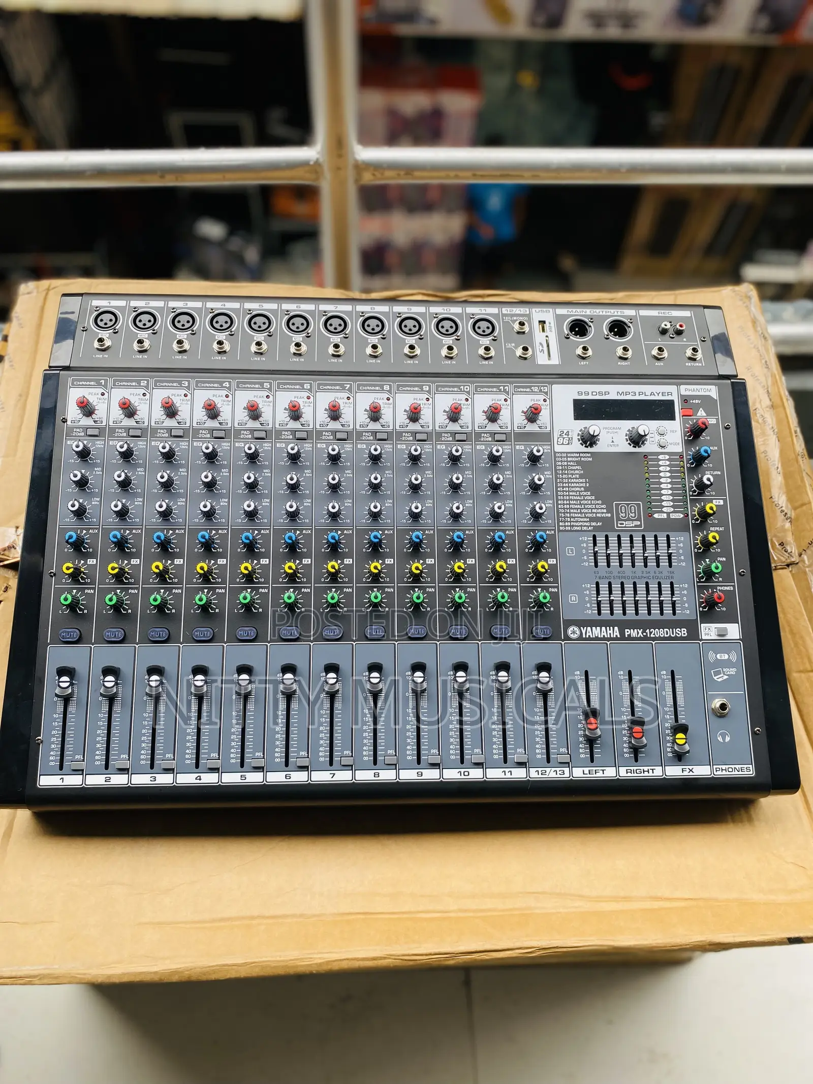 Yamaha Pmx120usb 12 Channel Powered Professional Mixer