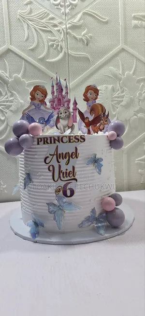 Creamy and Melt in the Mouth Whipped Cream Sofia the First Cake