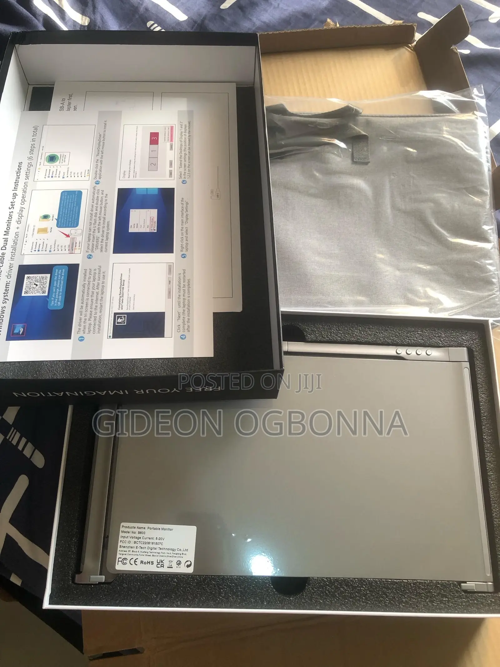 15.6-Inch Extra Large Tri-Screen Laptop Screen Extender Monitor