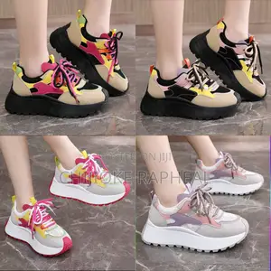 Women's Retro Color-Block Chunky Platform Sneakers