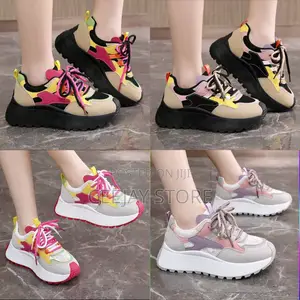 Women's Retro Color-Block Chunky Platform Sneakers