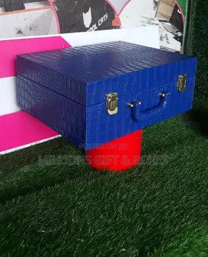 Blue Wooden Boxes/Black Collapsible Gift Boxes
