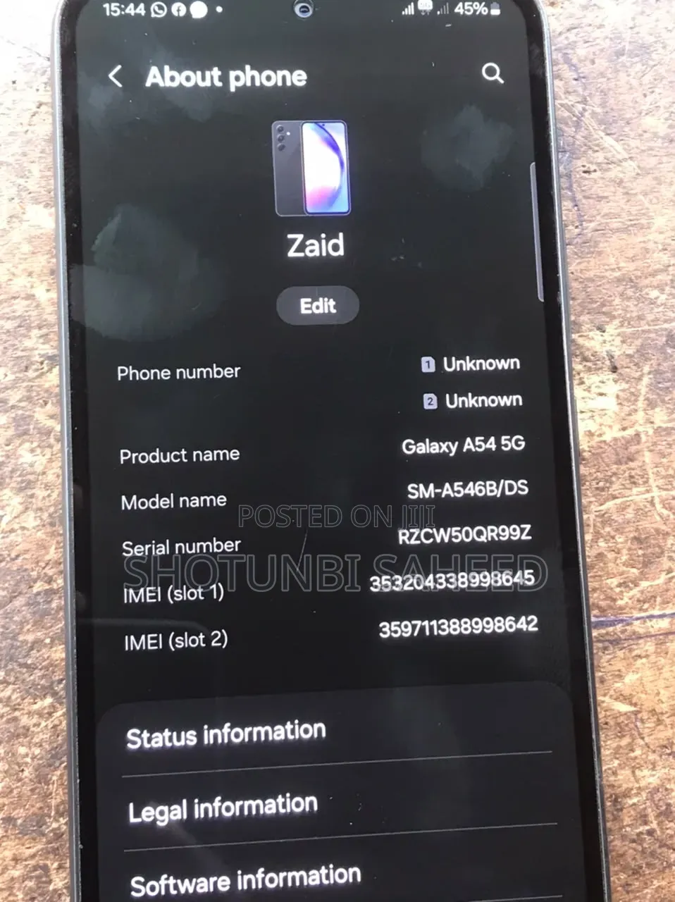 Samsung Galaxy A54 5G 128 GB Black