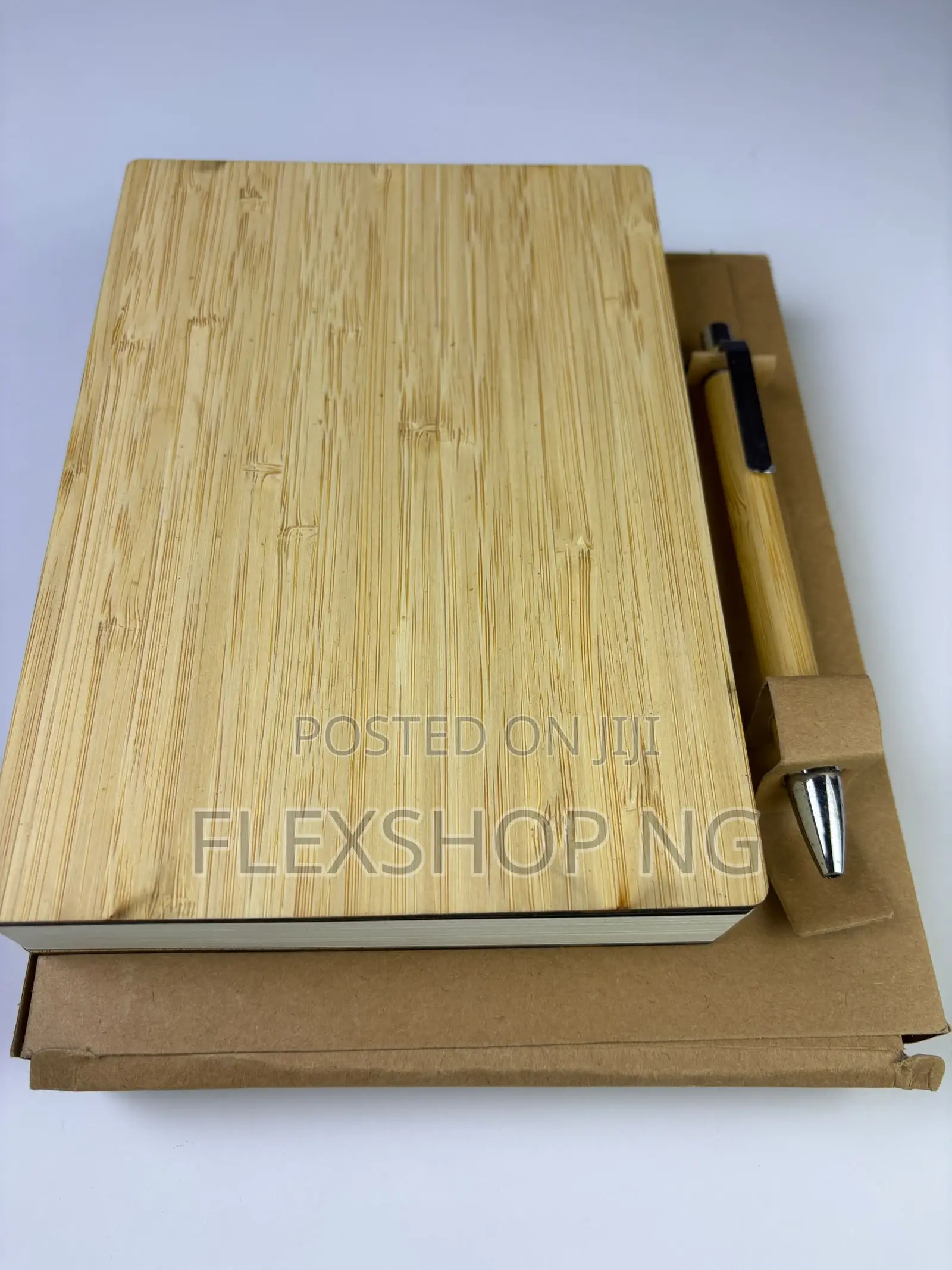 128 Leaves Bamboo Jotter ( Boxed) With Pen