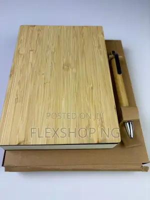 128 Leaves Bamboo Jotter ( Boxed) With Pen