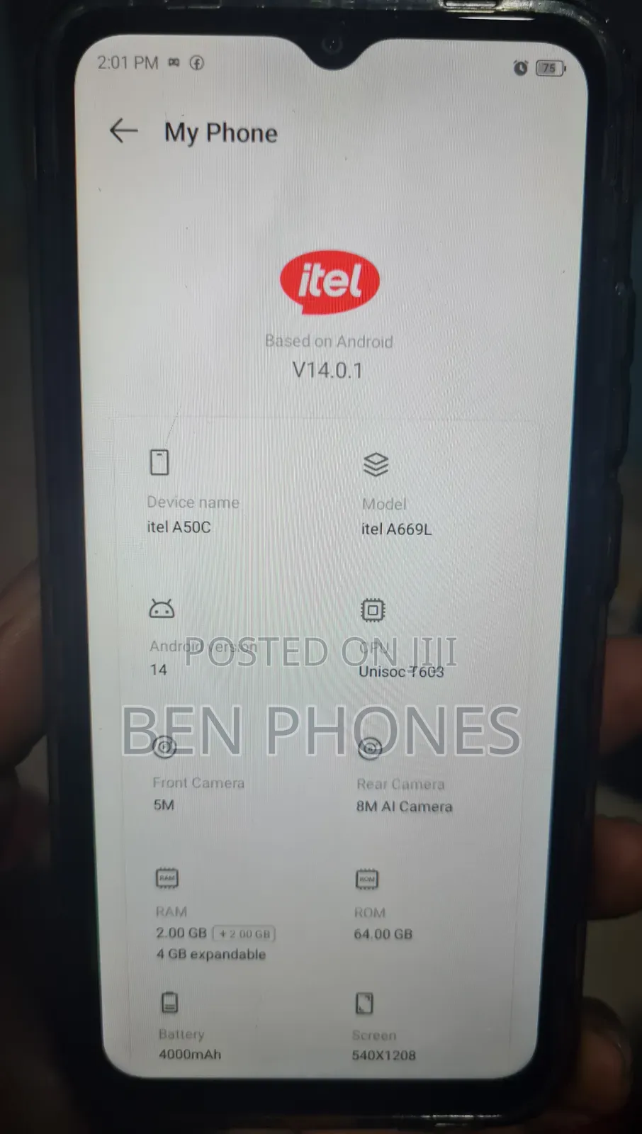 Itel A50C 32 GB Blue