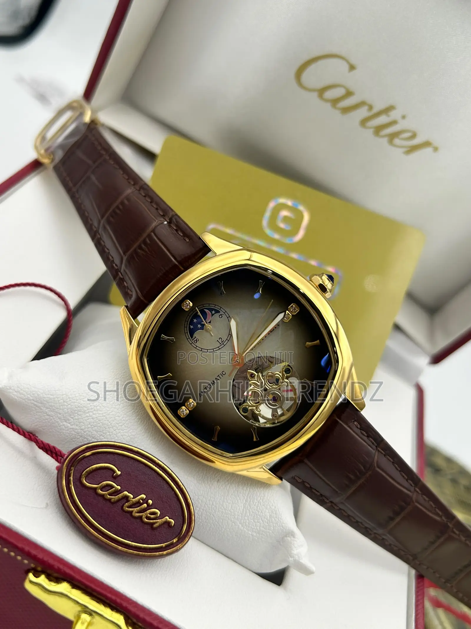 Cartier Wristwatch in Leather Straps Regular and Automatic
