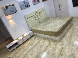 Neatly Used Bedframe With Mattress and TV Console