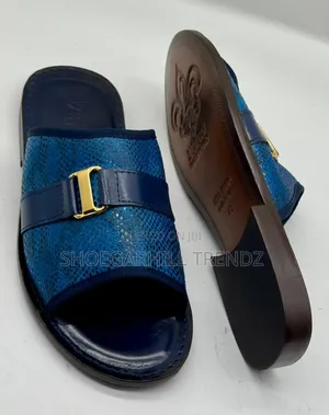 SR Italian Palm Classic Leather Slippers High-Quality