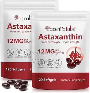 Astaxanthin 12mg Triple Strength From Microalgae,120 Softgels