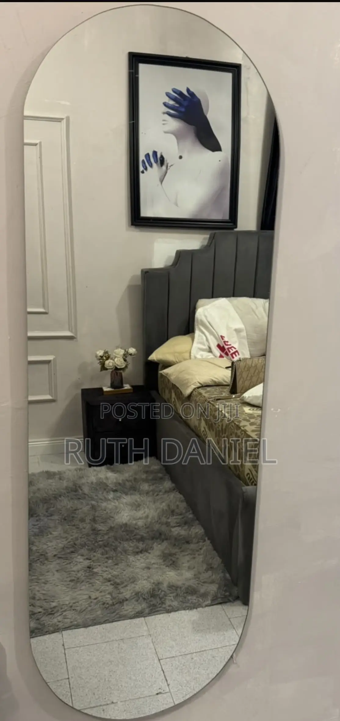 Dressing Mirror Oval Shaped 6ft Long