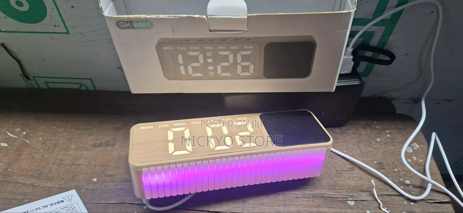 Digital Alarm Clock With Bluetooth Speaker