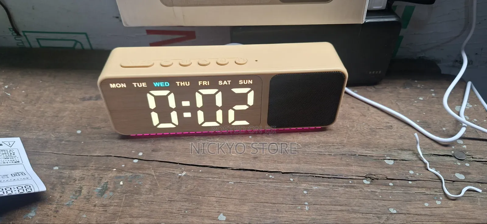 Digital Alarm Clock With Bluetooth Speaker