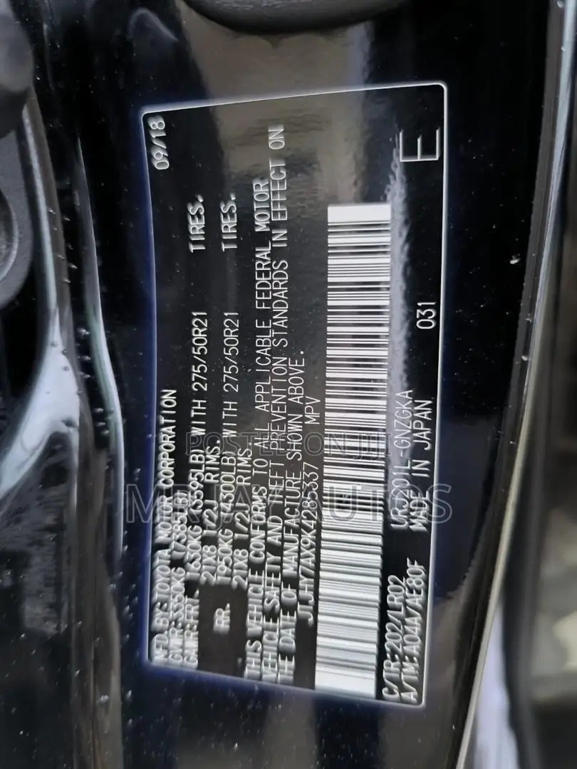 Lexus LX 2019 Black