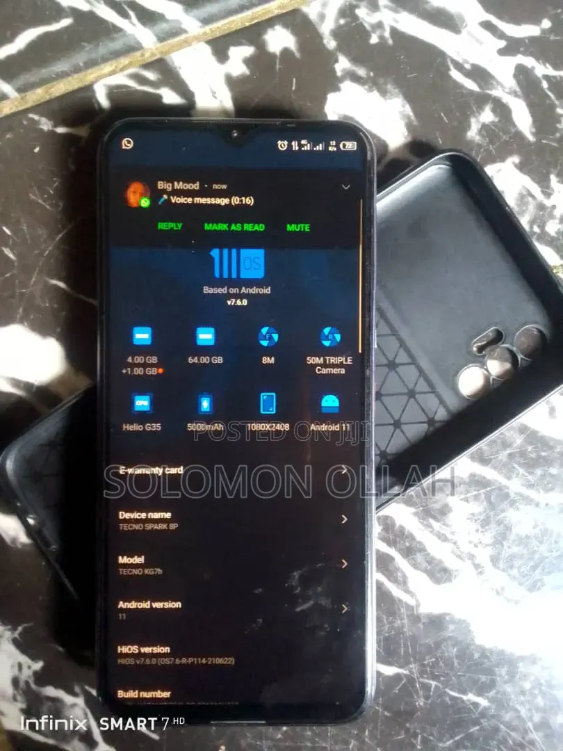 Tecno Pop 8 64 GB Rose Gold