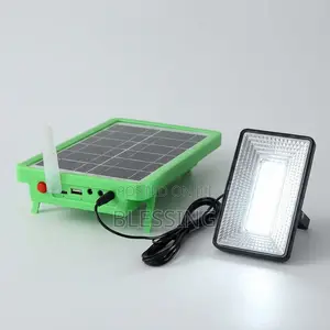 Portable Solar Phone Charger With LED Light 5-in-1 Charging Cable